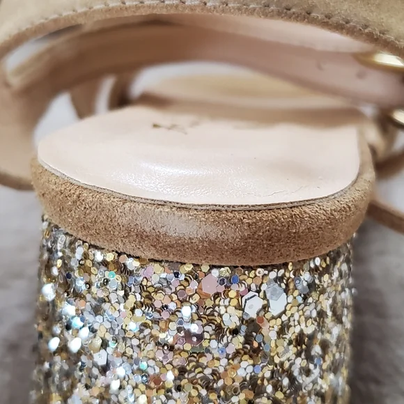 BNWOB Marais x For Love and Lemons Glitter Holiday Sandals - Picture 15 of 15